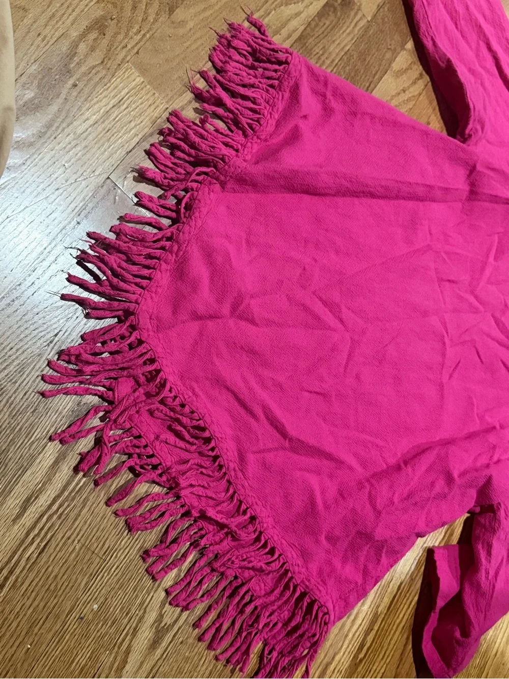 Breeze of California Pink Fringe Tunic Top Summer Boho Size XL